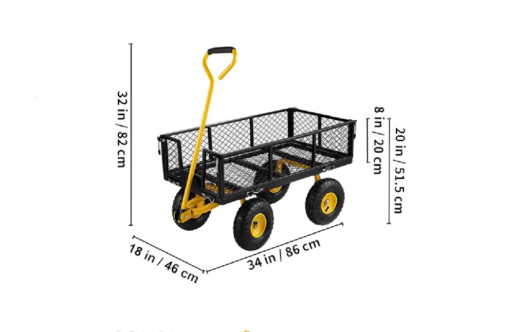 500lbs load garden cart/ 庭用300KG荷重のワゴン車