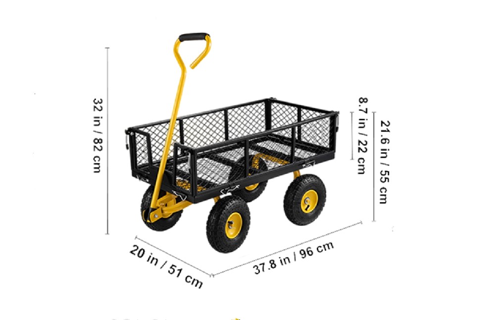 900lbs load garden cart/ 庭用450KG荷重のワゴン車